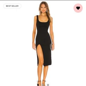 NBD Thom Midi Dress in Black